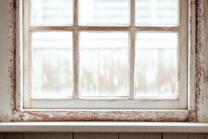 Antique White Window Detail A Timeless Architectural Charm photo