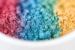 of Vibrant Colorful Powdered Pigments photo