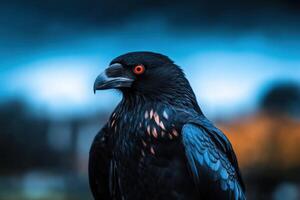 Intriguing of a Raven, Dark and Powerful photo