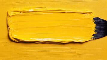 Vibrant Yellow Paint Strokes Abstract Art photo