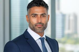 Confident Businessman in Formal Attire, Exuding Professionalism photo