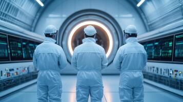 Future Tech Facility Dedicated Team of Scientists in Action photo
