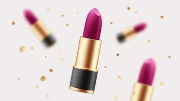Elegant Luxury Lipstick in Vibrant Purple Hues photo