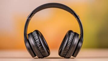 Sleek Black Headphones for Immersive Audio Experience photo