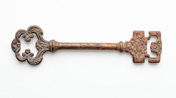 Vintage Ornate Rusty Key A Glimpse into History photo