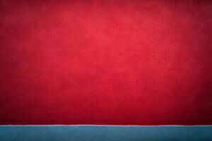 Vibrant Red Wall with a Subtle Blue Accent A Modern Architectural Abstract photo