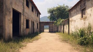 Abandoned Farmhouse in the Countryside A Rustic Landscape photo