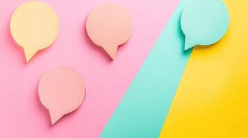 Bright speech bubbles for communication photo