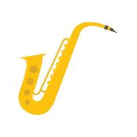 Saxophone Flat Illustration. Clean Icon Design Element on Isolated White Background vector