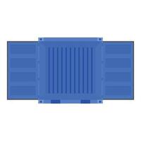 Empty Container Flat Illustration. Clean Icon Design Element on Isolated White Background vector