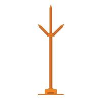 Lightning Rod Flat Illustration. Clean Icon Design Element on Isolated White Background vector