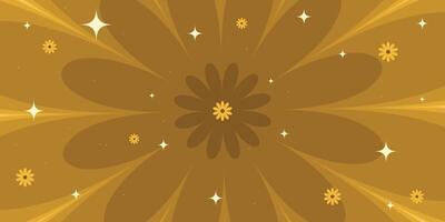Sun flower abstract background with sparkle vector