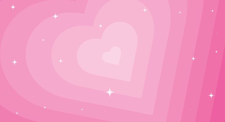Pink Layered Heart Design with Sparkles