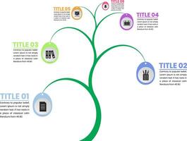 Tree Model Infographic Design For Businesses and Presentation Purposes. Modern Infographics Design vector