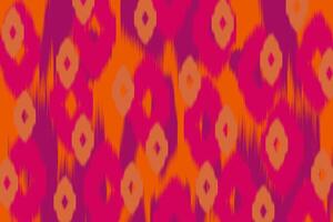Ikat Abstract background. Pink and orange Stripe Ikat Pattern. Design for fabric, background, wallpaper, textile, wrapping, carpet, print, clothing, embroidery vector