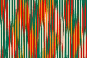 Colorful Vertical Striped Texture. Ikat Pattern Design for Fabric. Ethnic fabric design. vector