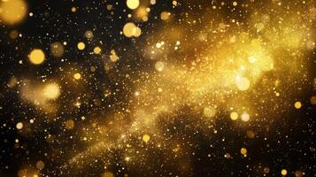 Golden Galaxy A Dazzling Display of Light and Sparkle in Dark Space photo