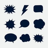 Message comments chat box. Collection of speech bubbles, text boxes and conversation chats in comics. Vektor set of speech bubbles. vector