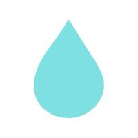 A blue drop of water. The drop is blue and has a sharp point. It is a simple, yet elegant design vector