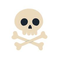 A skull with a cross on it vector