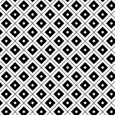 Geometric pattern by stripes rhombuses. Seamless background. Black and white texture. Graphic modern pattern illustration for package, vacation design, fabric and textile.