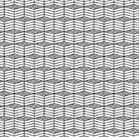 Rhythmic monochrome textured endless pattern with cubes, continuous black and white geometric background. abstract line for package, vacation design, fabric and textile. vector