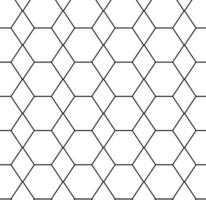 Hexagonal Geometry seamless pattern. graphic line illustration. Black and white abstract Banner, poster, wrapping paper, sticker, print, modern textile design. vector