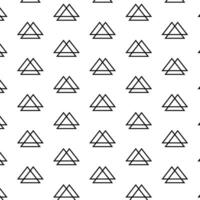 Triangular prism Geometry seamless pattern. graphic line illustration. Black and white abstract Triangle. Modern stylish texture. Geometrical abstract repeating tiles from triangles. vector