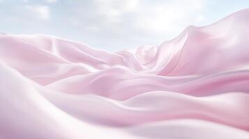 Pink Fabric Landscape Ethereal Waves of Softness and Light photo