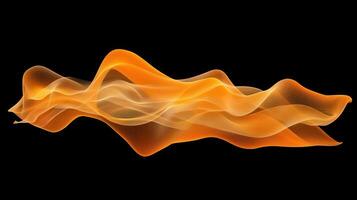 Golden Abstract Wave Fluidity and Energy on Black Backdrop A Digital Art Piece photo