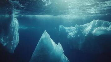 Underwater Iceberg Realm A Frozen World Below the Surface Antarctic Scene photo