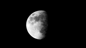 Waxing Gibbous A Lunar Landscape Captured in Detailed Monochrome photo