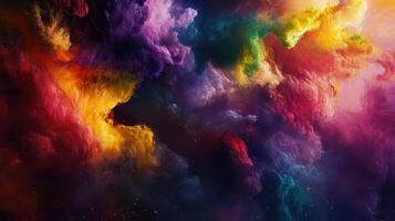 Chromatic Nebula Dream A Symphony of Colors and Light in an Abstract Cloudscape photo