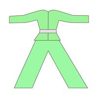 A green suit with a belt and a belt vector