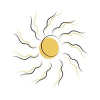 The sun is shown in a stylized design vector