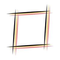 A square frame with a red, yellow and black border vector
