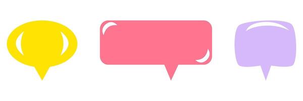 Colorful speech bubbles in different shapes. vector