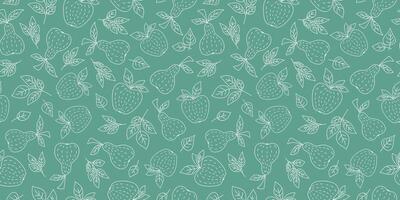 Abstract fruits, branches, leaves. Seamless pattern. Apple, pear icons. Vegetarian food, healthy eating. Repeating background. vector