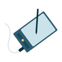 Computer Accessories and Device in a Flat Style Illustration. vector