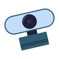 Computer Accessories and Devices in a Flat Style Illustration. vector