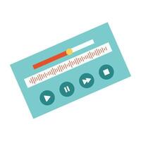 Podcast Element Including Audio Controls, Headphones, Mobile Apps, and Sound Visuals. vector