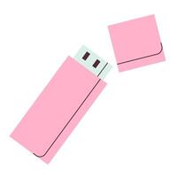 Computer Accessories and Devices in a Flat Style Illustration vector