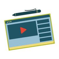 Smartphones, Wireless Devices, and Internet Technology in Simple Illustrations. vector
