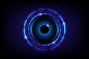 Digital Technology eye data network and cyber security, concept of searching for information via the internet vector