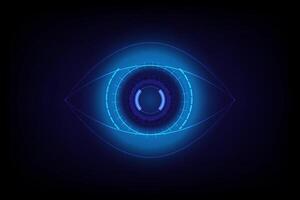 Digital Technology futuristic eye cyberspace security scan detection vector