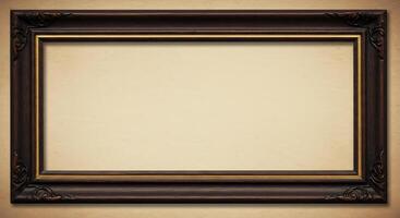 An empty frame with a brown background photo