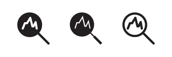Analytics icon set for business strategy, performance tracking, data exploration, and trend insights vector
