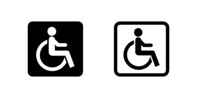 icon set depicting handicap access, ideal for accessibility and support designs. vector