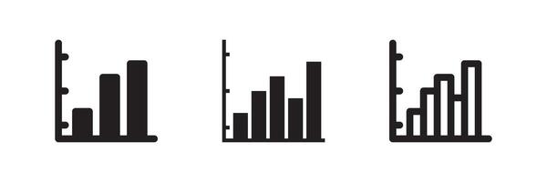 Diagram icon set for visual reporting, business comparisons, growth tracking, and performance highlights vector