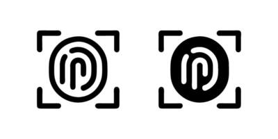 icon set featuring fingerprints, ideal for security and biometric designs. vector